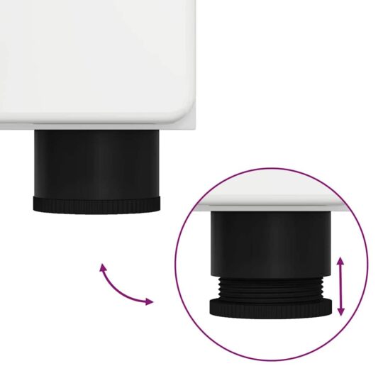 880355 12 Dulap de Baie cu ușă TULUM Alb foarte lucios 37 x 31.5 x 203 cm 880355 12