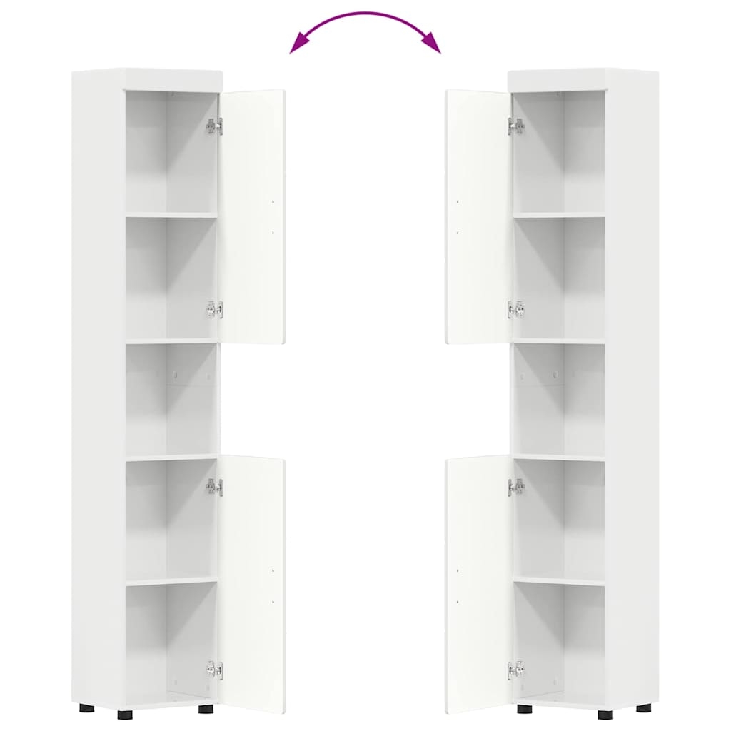 880355 13 Dulap de Baie cu ușă TULUM Alb foarte lucios 37 x 31.5 x 203 cm Dulap de Baie cu ușă TULUM Alb foarte lucios 37 x 31.5 x 203 cm - imagine 13