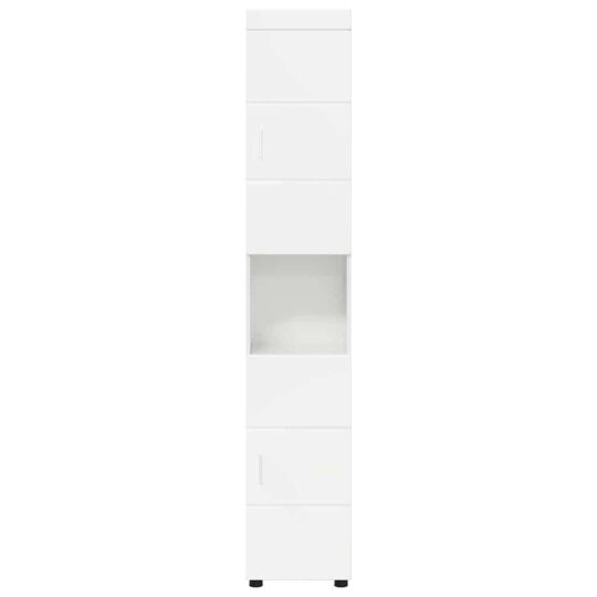 880355 6 Dulap de Baie cu ușă TULUM Alb foarte lucios 37 x 31.5 x 203 cm 880355 6