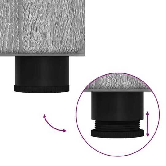 880357 12 Dulap de Baie TULUM sonoma gri 37 x 31.5 x 203 cm Lemn compozit 880357 12