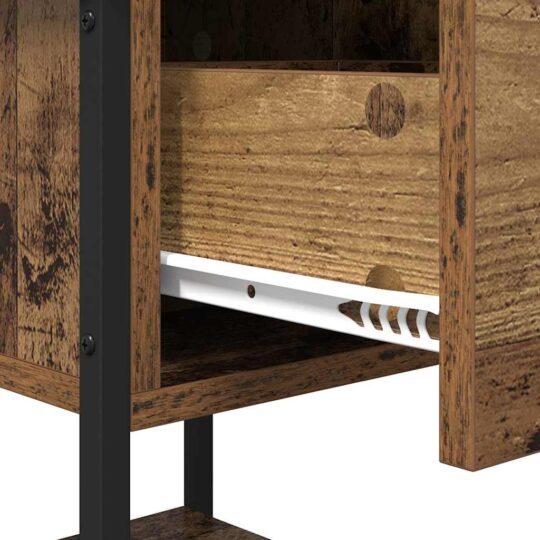 880498 10 Dulap de pat 2 pcs Lemn vechi 40 x 39 x 40 cm Lemn compozit 880498 10