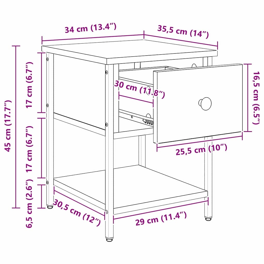880498 13 Dulap de pat 2 pcs Lemn vechi 40 x 39 x 40 cm Lemn compozit Dulap de pat 2 pcs Lemn vechi 40 x 39 x 40 cm Lemn compozit - imagine 13