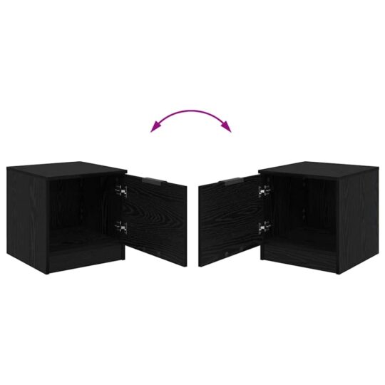 880500 12 Dulap de pat 2 pcs Stejar negru 40 x 39 x 40 cm Lemn compozit 880500 12