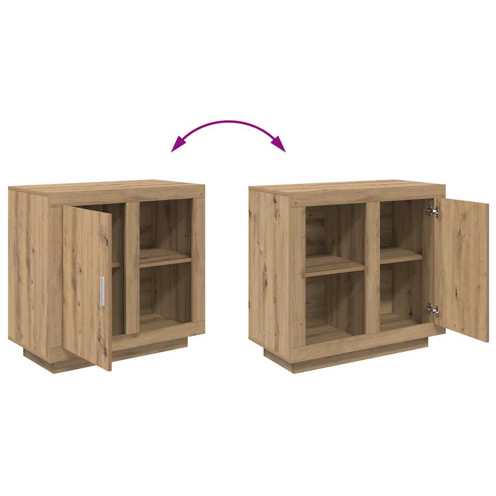 880535 11 Bufet stejar artizanal 40 x 80 x 75 cm Lemn compozit Bufet stejar artizanal 40 x 80 x 75 cm Lemn compozit - imagine 11