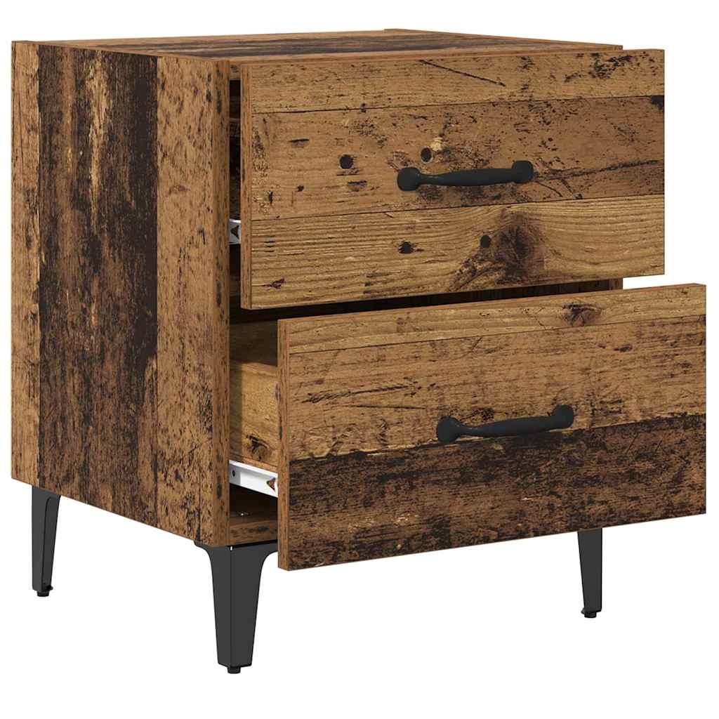 880566 5 Dulap de pat 2 pcs Lemn vechi 40 x 35 x 47.5 cm Lemn compozit Dulap de pat 2 pcs Lemn vechi 40 x 35 x 47.5 cm Lemn compozit - imagine 5