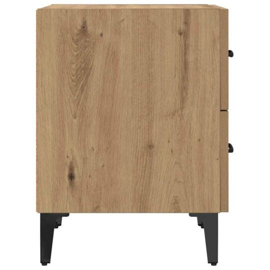 880567 7 Dulap de pat stejar artizanal 40 x 35 x 47.5 cm Lemn compozit 880567 7