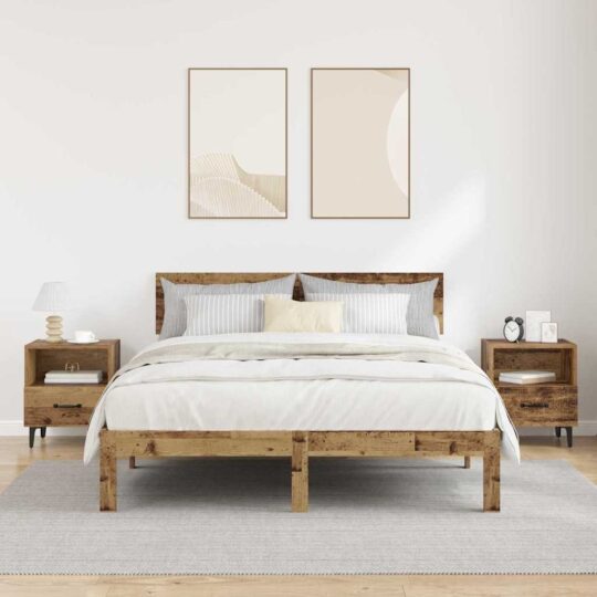 880598 4 Dulap de noapte cu sertar 2 pcs Lemn vechi 40 x 35 x 47.5 cm 880598 4