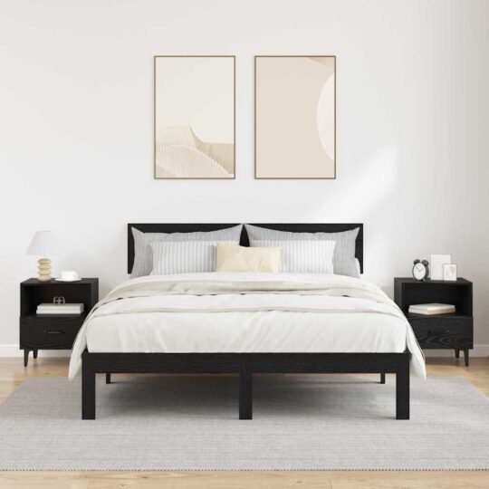 880602 4 Dulap de noapte cu sertar 2 pcs Stejar negru 40 x 35 x 47.5 cm 880602 4