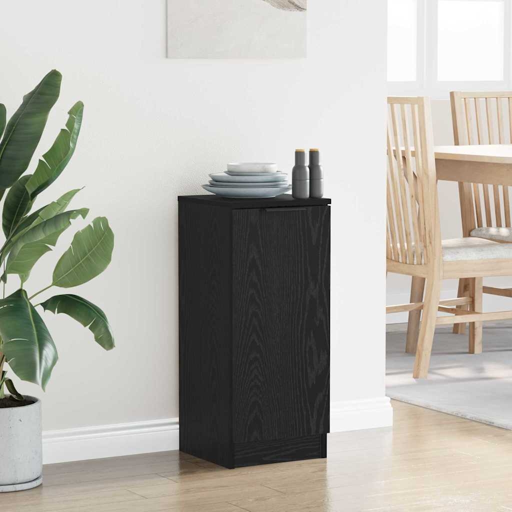 880796 4 Bufet Stejar negru 30 x 30 x 70 cm Lemn compozit Bufet Stejar negru 30 x 30 x 70 cm Lemn compozit - imagine 4