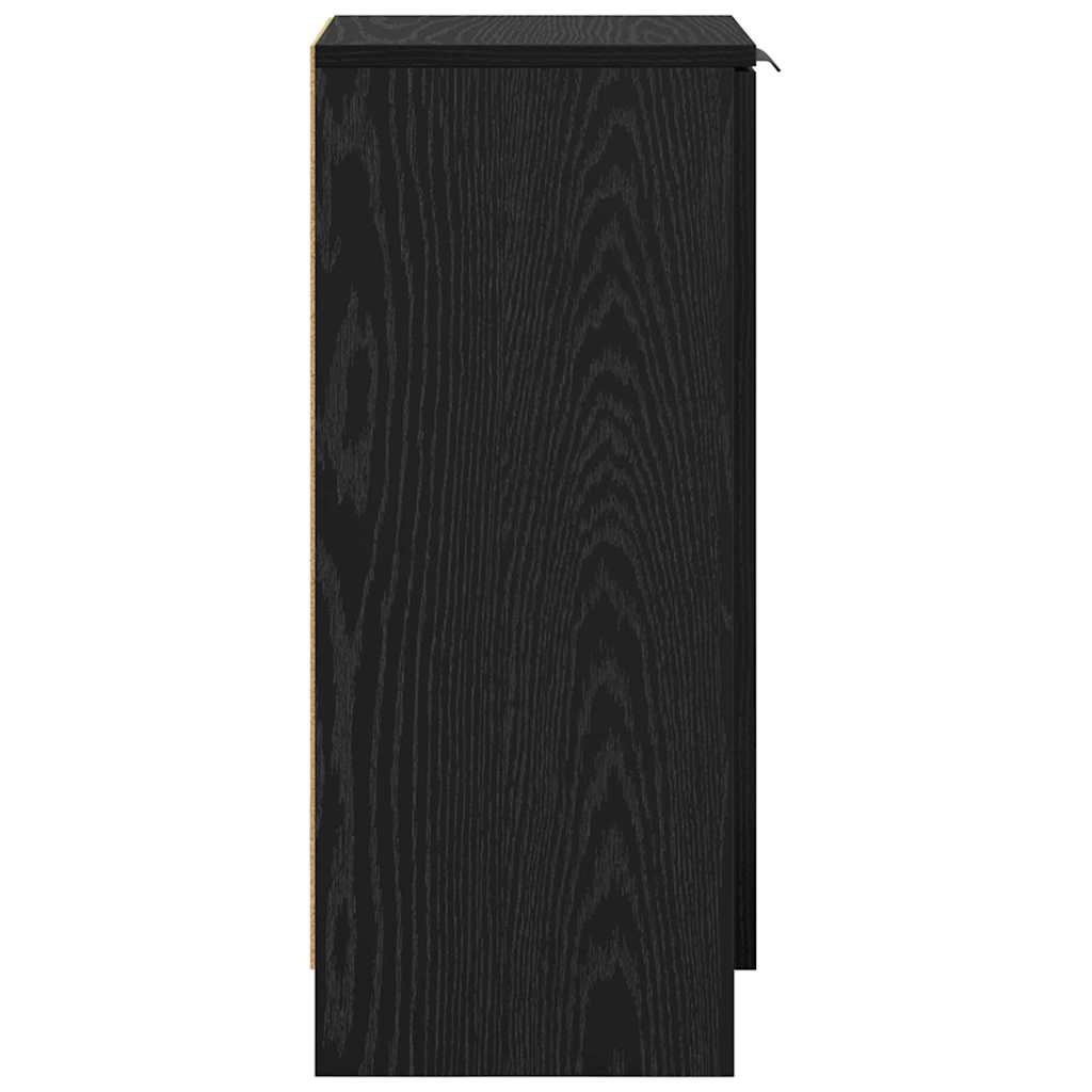 880796 7 Bufet Stejar negru 30 x 30 x 70 cm Lemn compozit Bufet Stejar negru 30 x 30 x 70 cm Lemn compozit - imagine 7