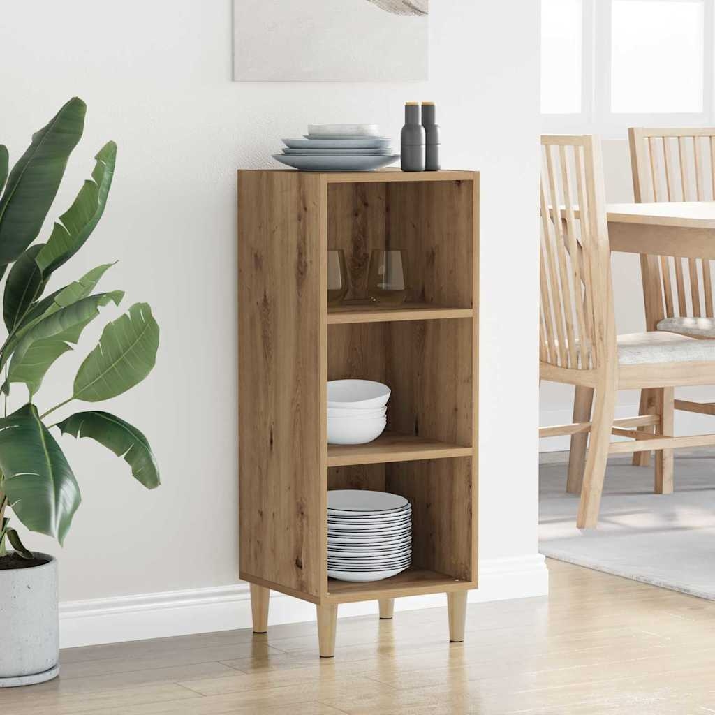 880962 4 Bufet stejar artizanal 32.5 x 34.5 x 90 cm Lemn compozit Bufet stejar artizanal 32.5 x 34.5 x 90 cm Lemn compozit - imagine 4