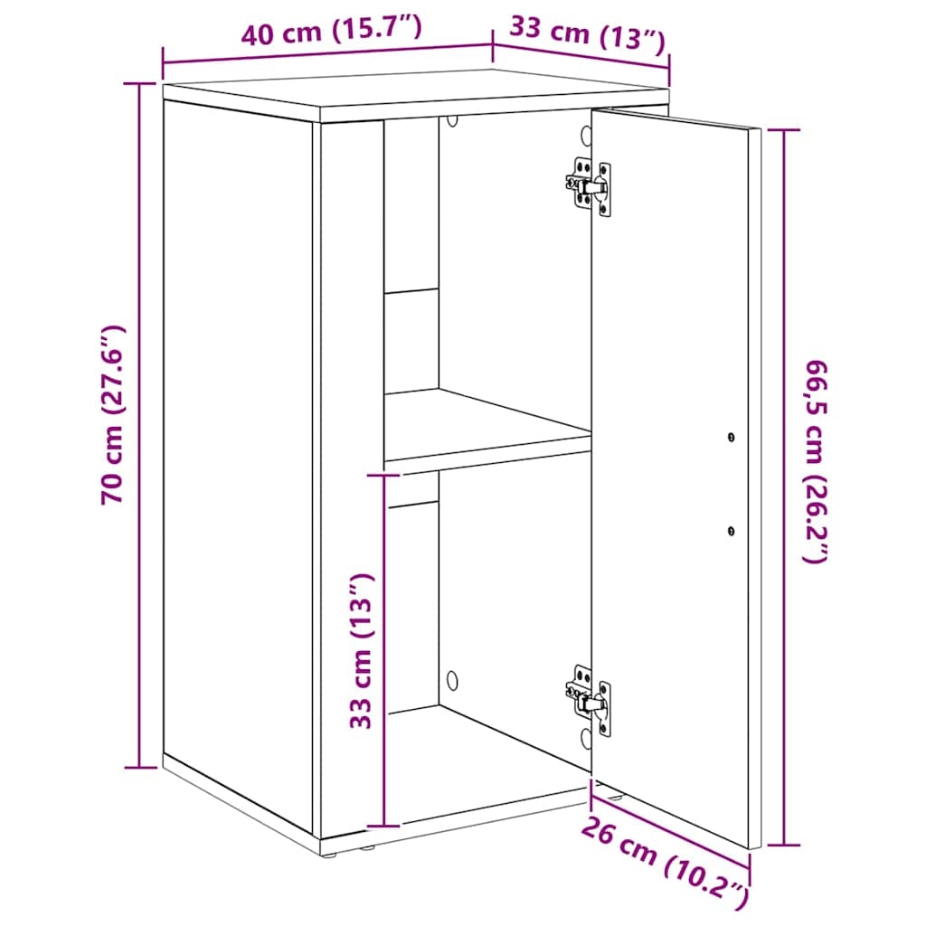 880991 12 Bufet Lemn vechi 40 x 33 x 70 cm Lemn compozit Bufet Lemn vechi 40 x 33 x 70 cm Lemn compozit - imagine 12