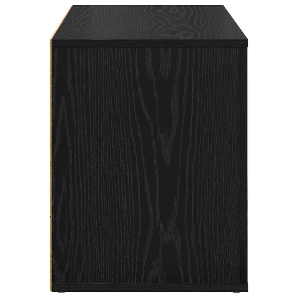 881017 6 Raft pentru încălțăminte cu raft Stejar negru 75 x 35 x 45 cm Raft pentru încălțăminte cu raft Stejar negru 75 x 35 x 45 cm - imagine 6