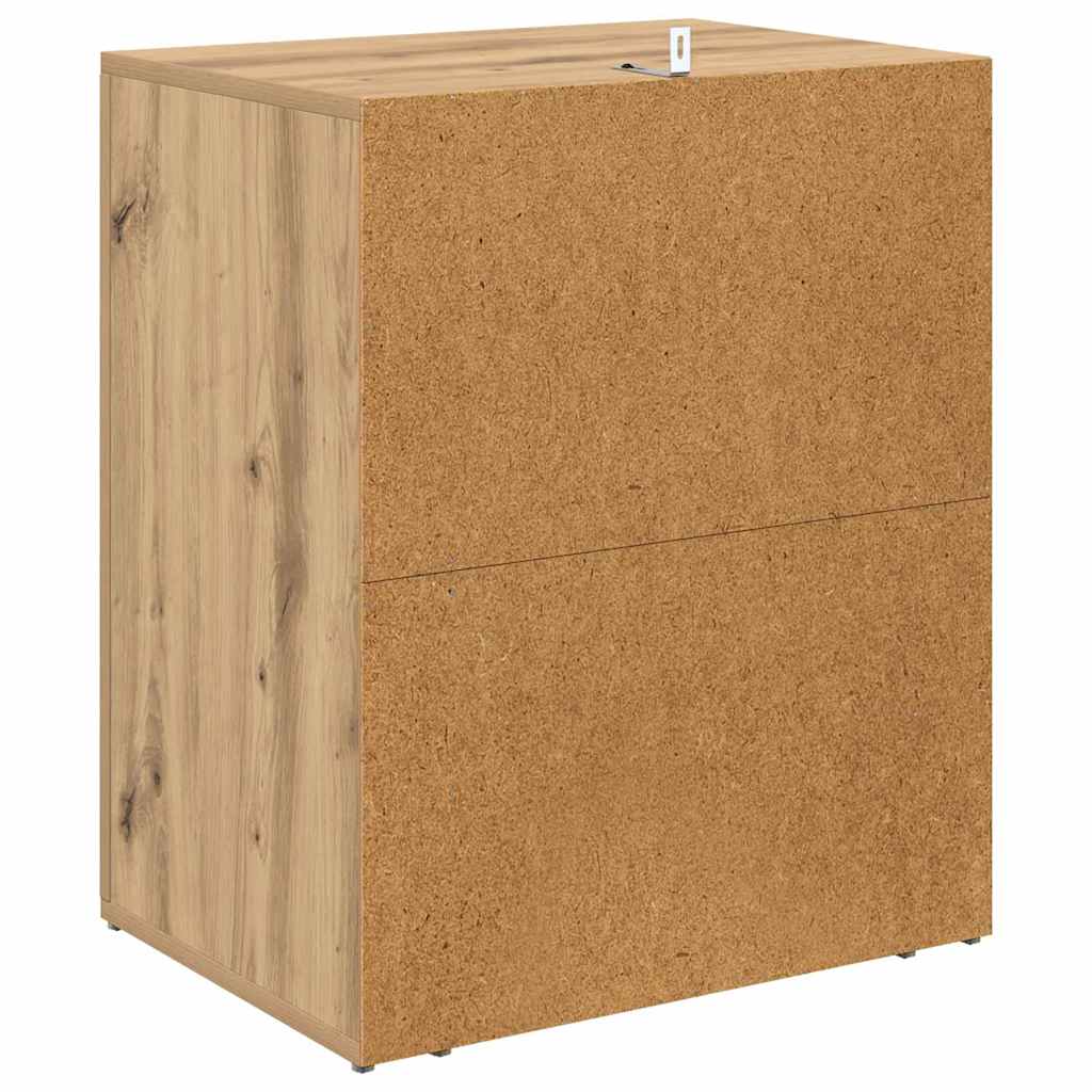 881079 8 Dulap de noapte stejar artizanal 50 x 36 x 60 cm Lemn compozit Dulap de noapte stejar artizanal 50 x 36 x 60 cm Lemn compozit - imagine 8