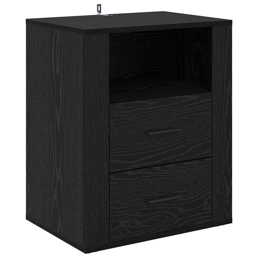 881080 2 Dulap de noapte Stejar negru 50 x 36 x 60 cm Lemn compozit Dulap de noapte Stejar negru 50 x 36 x 60 cm Lemn compozit - imagine 2