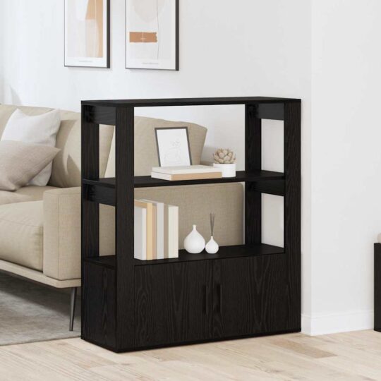 Bufet Stejar negru 30 x 80 x 90 cm Lemn compozit