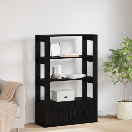 Bufet Stejar negru 30 x 80 x 119.5 cm Lemn compozit