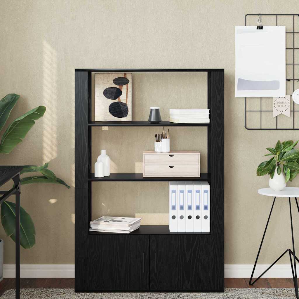 881098 4 Bufet Stejar negru 30 x 80 x 119.5 cm Lemn compozit Bufet Stejar negru 30 x 80 x 119.5 cm Lemn compozit - imagine 4