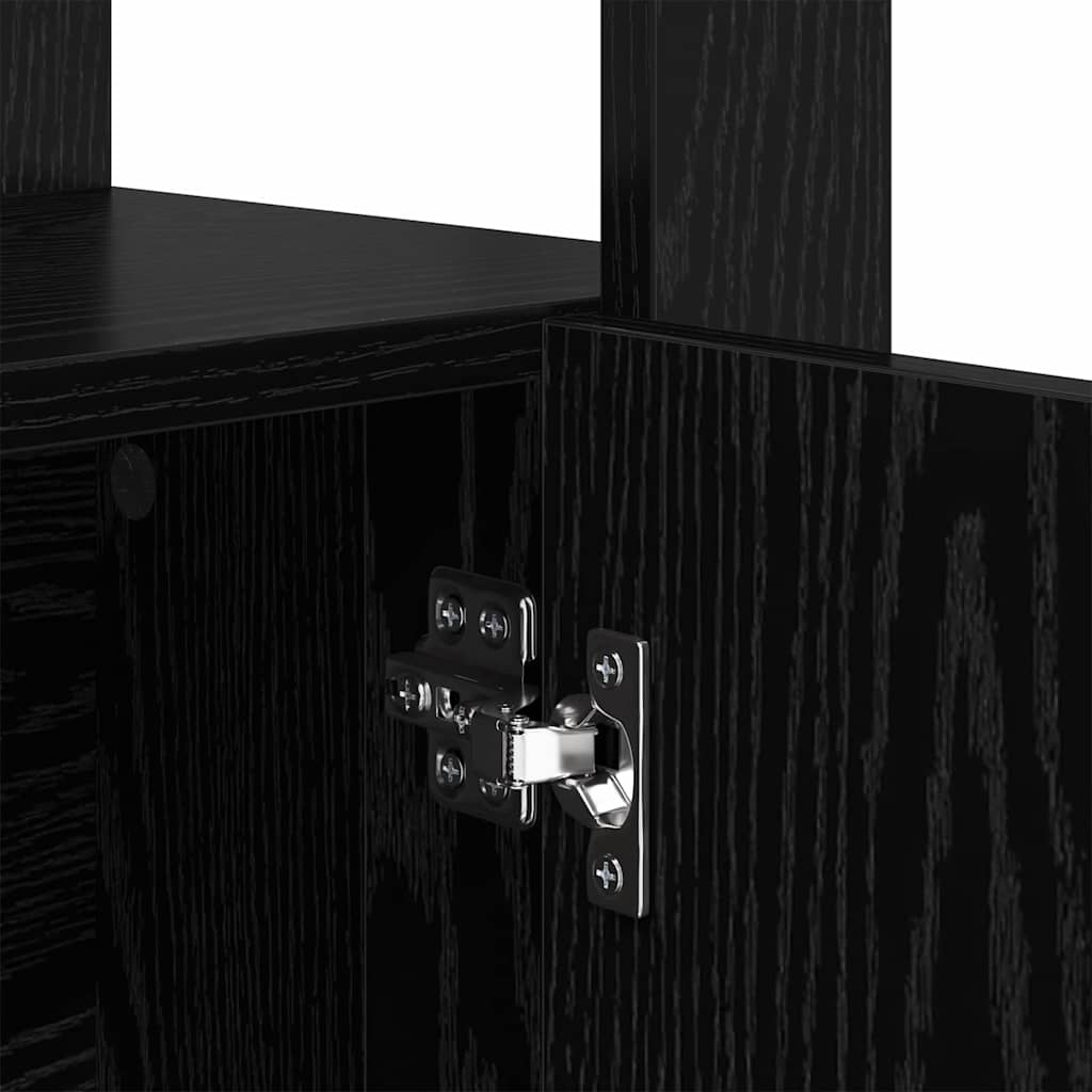 881098 9 Bufet Stejar negru 30 x 80 x 119.5 cm Lemn compozit Bufet Stejar negru 30 x 80 x 119.5 cm Lemn compozit - imagine 9