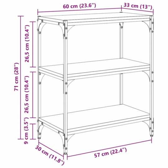 881105 10 Dulap pentru cărți Lemn vechi 40 x 33 x 70.5 cm Lemn compozit 881105 10