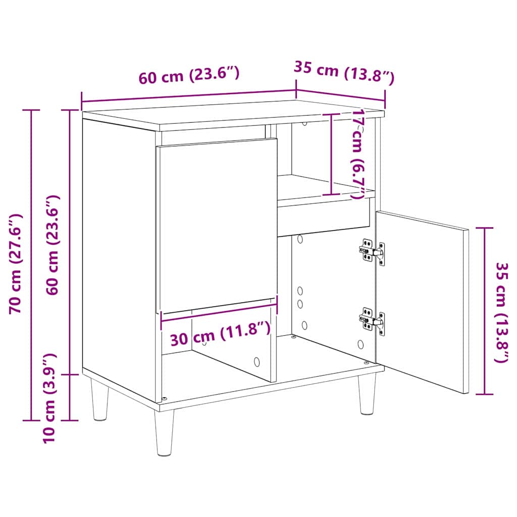 881258 12 Bufet stejar artizanal 35 x 60 x 70 cm Lemn compozit Bufet stejar artizanal 35 x 60 x 70 cm Lemn compozit - imagine 12