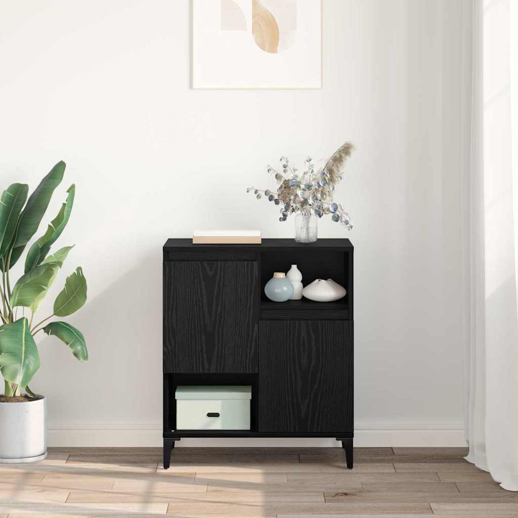 881262 4 Bufet Stejar negru 60 x 35 x 70 cm Lemn compozit Bufet Stejar negru 60 x 35 x 70 cm Lemn compozit - imagine 4