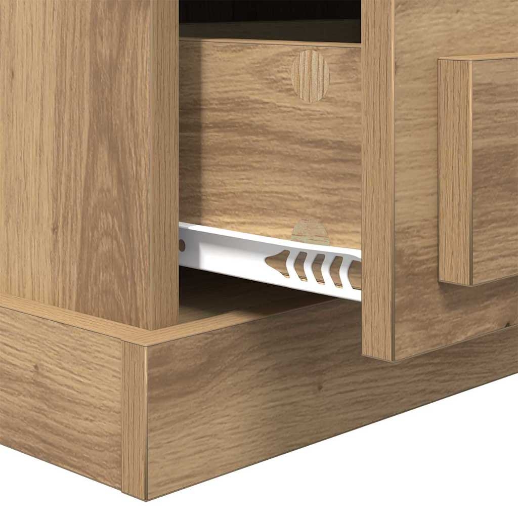 881399 10 Dulap de noapte 2 pcs stejar artizanal 43 x 36 x 60 cm Dulap de noapte 2 pcs stejar artizanal 43 x 36 x 60 cm - imagine 10