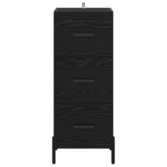 881569 6 Bufet cu sertar Stejar negru 34 x 34.5 x 90 cm Lemn compozit 881569 6