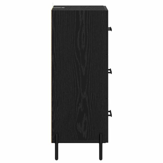 881569 7 Bufet cu sertar Stejar negru 34 x 34.5 x 90 cm Lemn compozit 881569 7