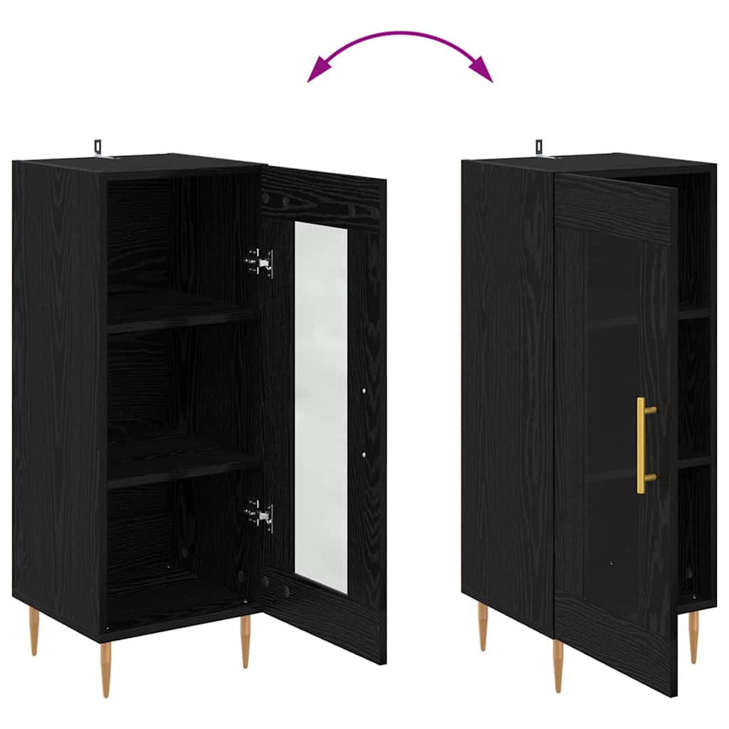 881590 12 Bufet Stejar negru 34 x 34.5 x 90 cm Lemn compozit Bufet Stejar negru 34 x 34.5 x 90 cm Lemn compozit - imagine 12