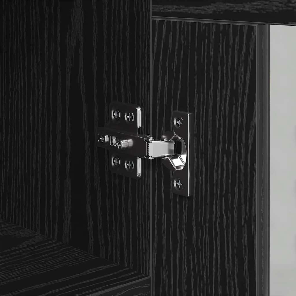 881590 9 Bufet Stejar negru 34 x 34.5 x 90 cm Lemn compozit Bufet Stejar negru 34 x 34.5 x 90 cm Lemn compozit - imagine 9