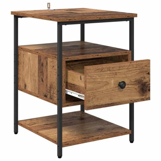 881874 5 Dulap de noapte Lemn vechi 40 x 42 x 56 cm Lemn compozit 881874 5