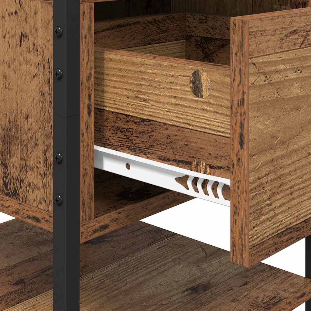 881874 9 Dulap de noapte Lemn vechi 40 x 42 x 56 cm Lemn compozit Dulap de noapte Lemn vechi 40 x 42 x 56 cm Lemn compozit - imagine 9