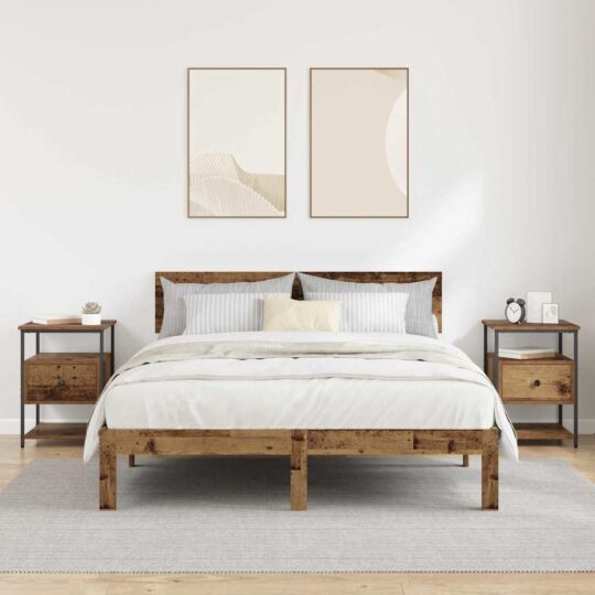 881875 4 Dulap de noapte 2 pcs Lemn vechi 40 x 42 x 56 cm Lemn compozit 881875 4