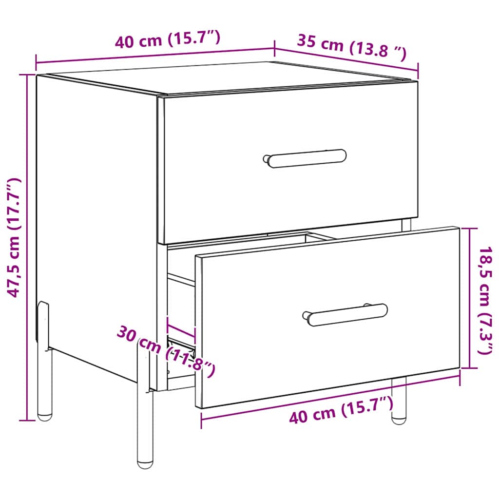 882025 12 Dulap de noapte Lemn vechi 40 x 35 x 47.5 cm Lemn compozit Dulap de noapte Lemn vechi 40 x 35 x 47.5 cm Lemn compozit - imagine 12