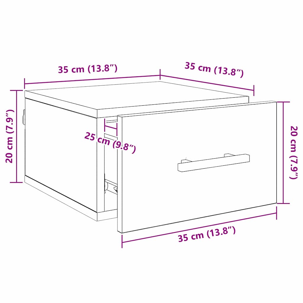 882418 12 Dulap de noapte Lemn vechi 35 x 35 x 20 cm Lemn compozit Dulap de noapte Lemn vechi 35 x 35 x 20 cm Lemn compozit - imagine 12