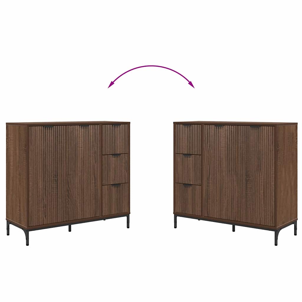 883461 12 Bufet cu sertar Stejar brun 89.5 x 33 x 82 cm Lemn compozit Bufet cu sertar Stejar brun 89.5 x 33 x 82 cm Lemn compozit - imagine 12