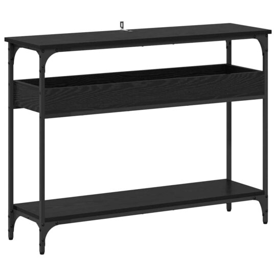 Alternative view of Masă de consolă Stejar negru 100 x 29 x 75 cm Lemn compozit