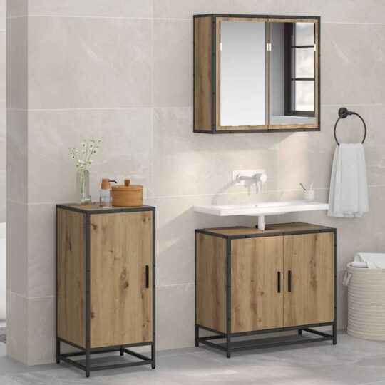 Bufet stejar artizanal 35 x 35.5 x 76 cm Lemn compozit