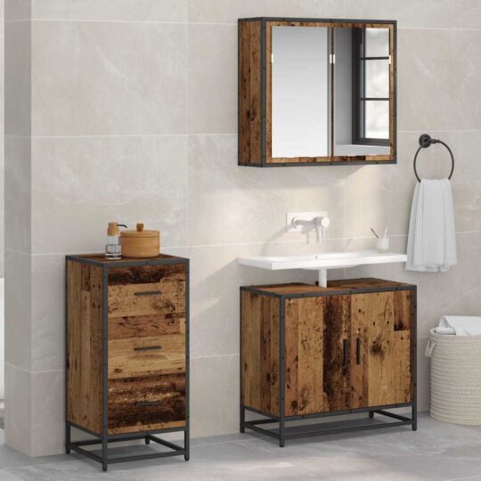 Bufet cu sertar Lemn vechi 35.5 x 35 x 76 cm Lemn compozit