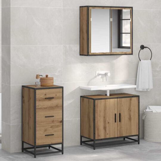 Bufet stejar artizanal 35.5 x 35 x 76 cm Lemn compozit