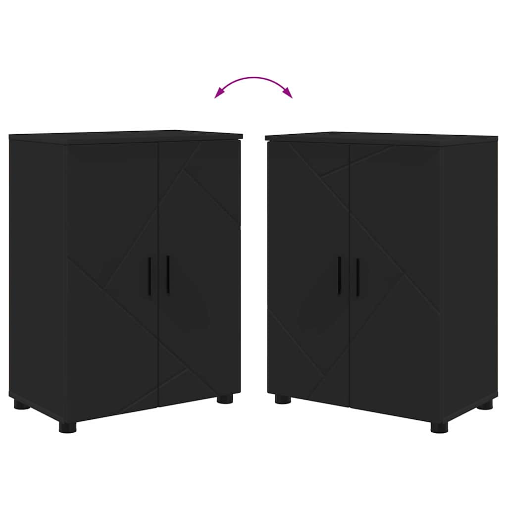 3393084 12 Set de mobilier pentru baie cu ușă 4 pcs Negru 30 x 35 x 192 cm Set de mobilier pentru baie cu ușă 4 pcs Negru 30 x 35 x 192 cm - imagine 12