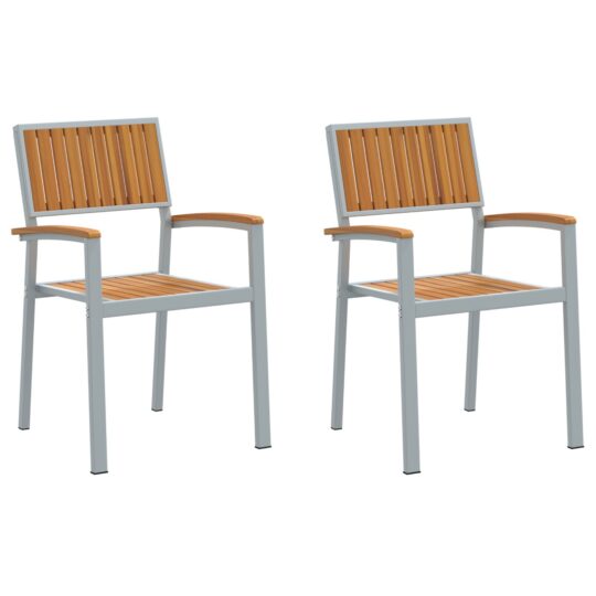 Alternative view of Scaun pentru Grădină 2 pcs Maro 56 x 57 x 87cm