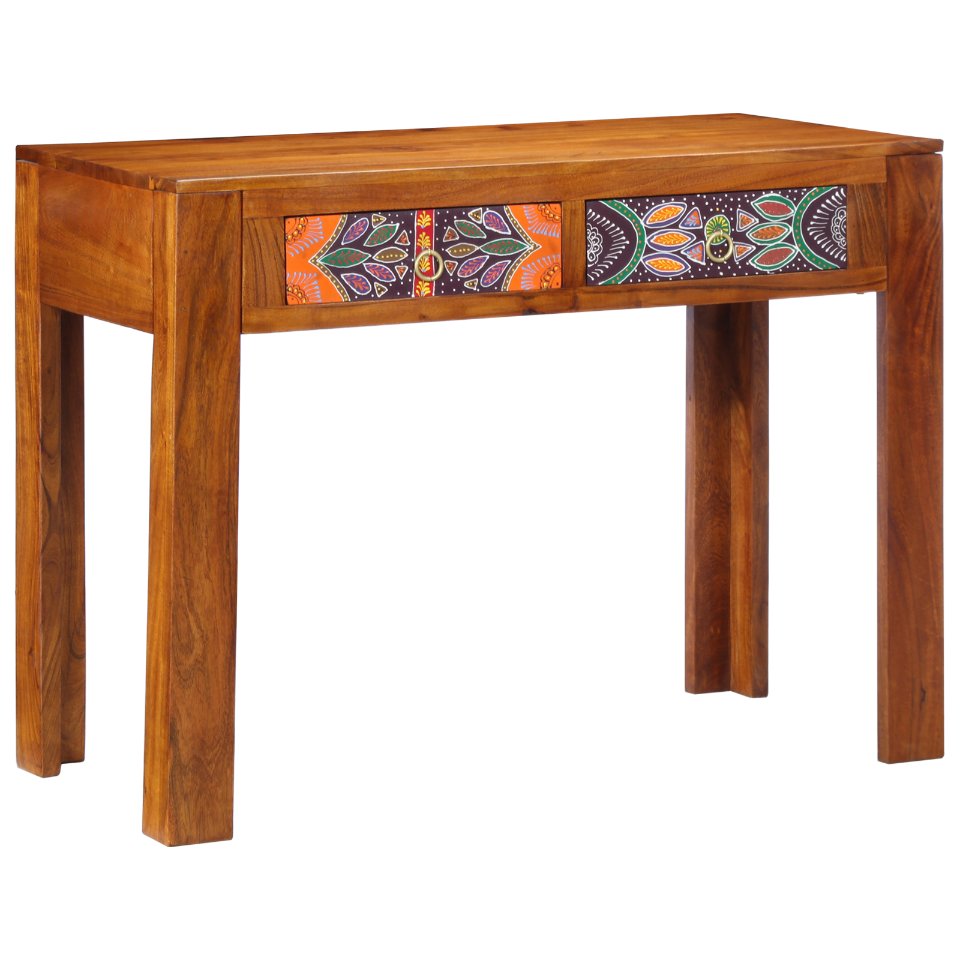 4016509 8 Birou cu sertar Maro 100 x 50 x 75 cm Lemn masiv de acacia Birou cu sertar Maro 100 x 50 x 75 cm Lemn masiv de acacia - imagine 8