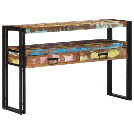 4102741 3 Masă de consolă cu sertar 120 x 33 x 75 cm Lemn masiv reciclat 4102741 3