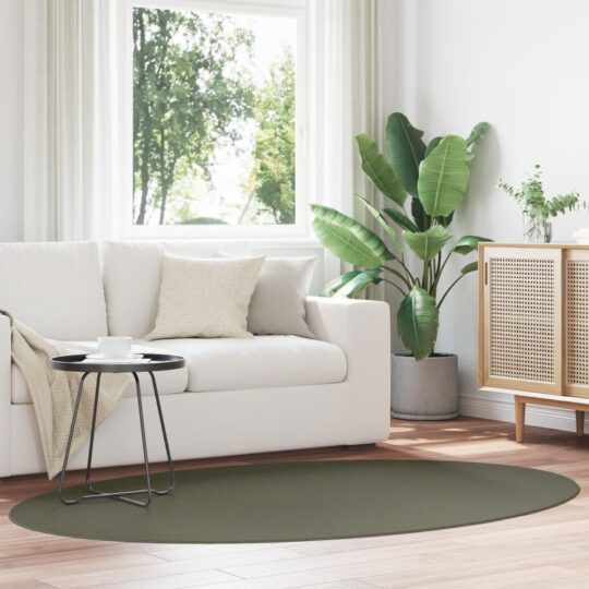 Covor HUARTE Verde pădure 140 x 200 cm Poliester