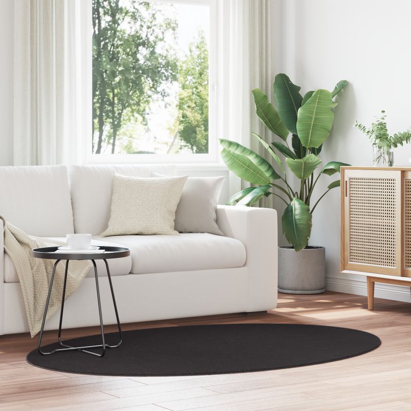 4103650 1 Covor HUARTE Negru 100 x 200 cm Poliester Covor HUARTE Negru 100 x 200 cm Poliester