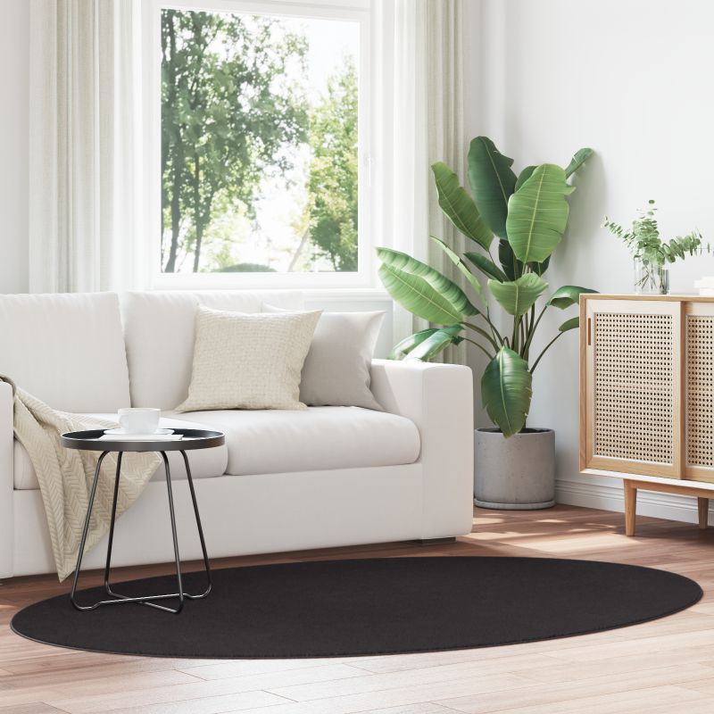 4103652 1 Covor HUARTE Negru 140 x 200 cm Poliester Covor HUARTE Negru 140 x 200 cm Poliester