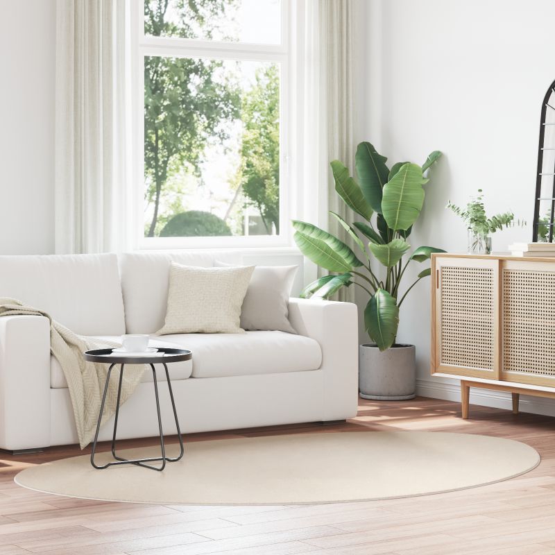 4103667 1 Covor Bej Poliester 160 x 230 cm Rezistent Covor de zonă Oval Covor Bej Poliester 160 x 230 cm Rezistent Covor de zonă Oval