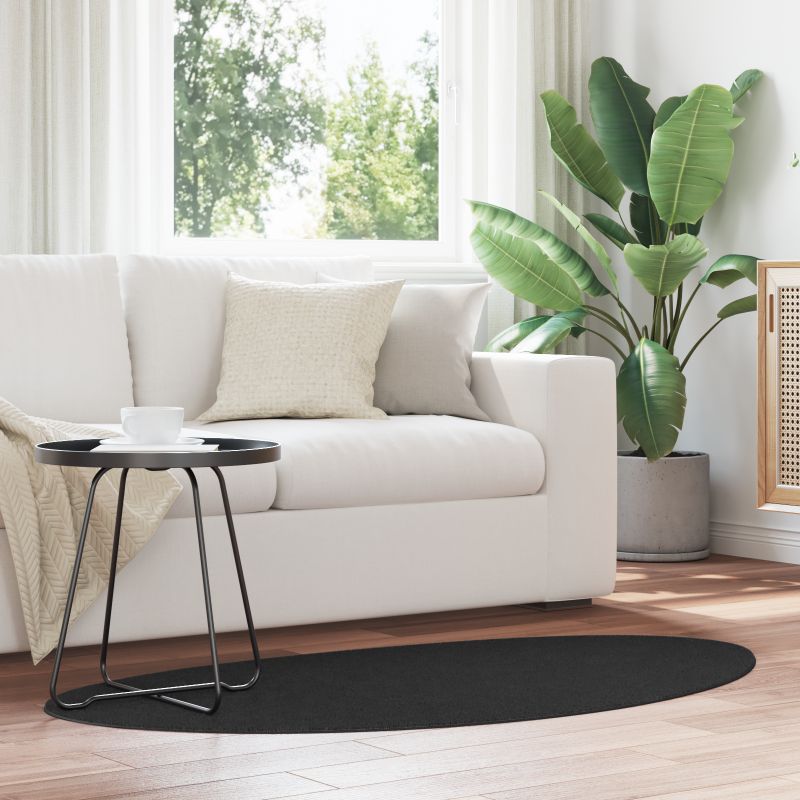 Covor HUARTE Negru 80 x 150 cm Poliester